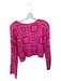 Le Lis Size XS Pink & Magenta Acrylic Macrame Long Sleeve Sweater Pink & Magenta / XS