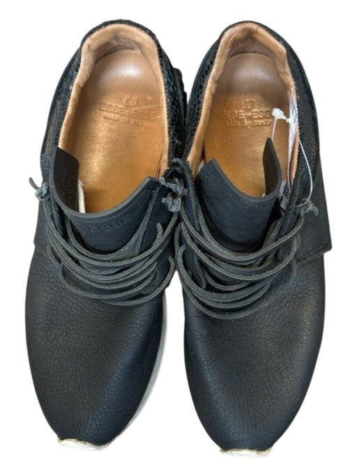 Esse Ut Esse Shoe Size 39 Black Leather Fringe Athletic Sneakers Black / 39