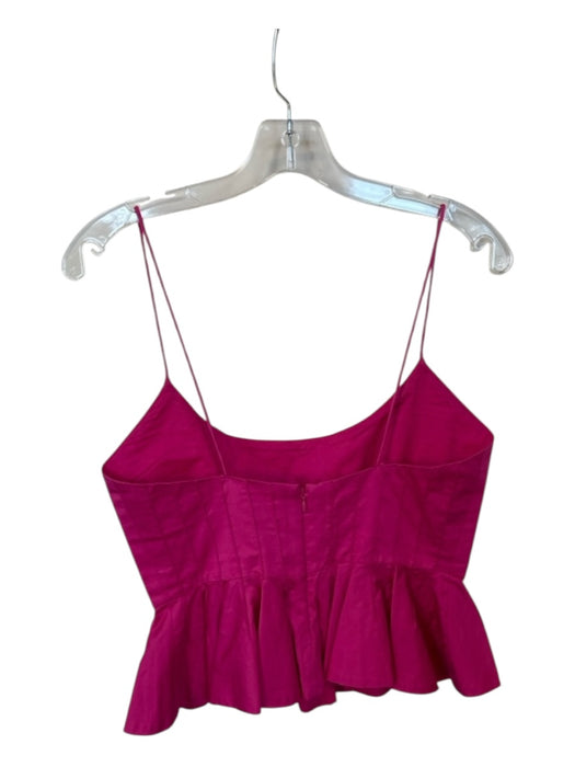 Hunter Bell Size 2 Pink Cotton Spaghetti Strap Peplum Top Pink / 2