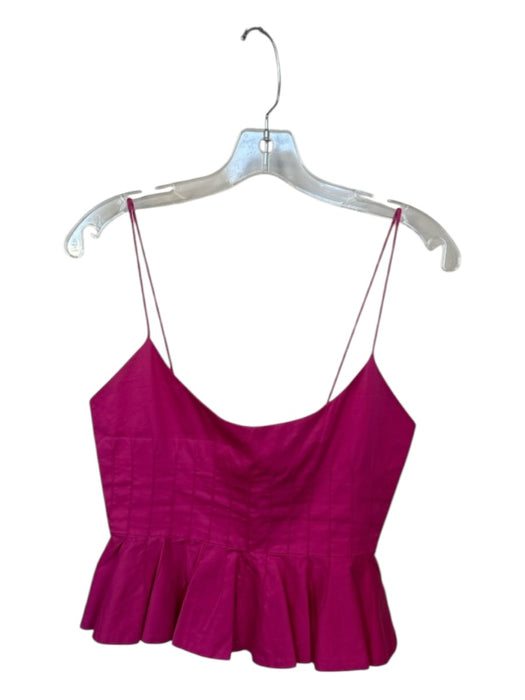 Hunter Bell Size 2 Pink Cotton Spaghetti Strap Peplum Top Pink / 2