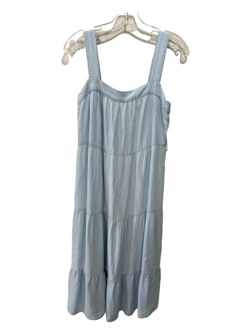 Rails Size XS Light Blue Lyocell Square Neck Sleeveless Tiered Midi Dress Light Blue / XS