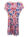 J. McLaughlin Size S Pink, Blue & Orange Nylon Blend High Neck Floral Dress Pink, Blue & Orange / S