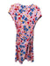 J. McLaughlin Size S Pink, Blue & Orange Nylon Blend High Neck Floral Dress Pink, Blue & Orange / S