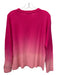 Alice + Olivia Size S Pink Print Cahsmere Crew Neck Ombre Long Sleeve Sweater Pink Print / S