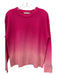 Alice + Olivia Size S Pink Print Cahsmere Crew Neck Ombre Long Sleeve Sweater Pink Print / S