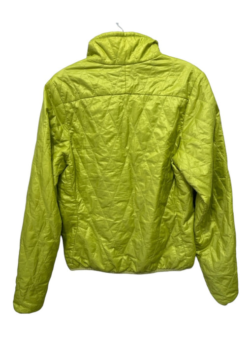 Patagonia Size Small Lime Green Polyester Half Zip Diamond Quilt Pullover Jacket Lime Green / Small