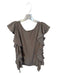 Koch Size XS Taupe Polyester Flutter Sleeves Top Taupe / XS