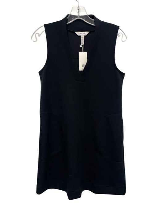 Spanx Size XS Black Modal Blend Sleeveless V Neck Side Pockets Dress Black / XS