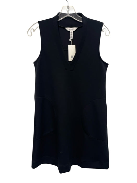 Spanx Size XS Black Modal Blend Sleeveless V Neck Side Pockets Dress Black / XS