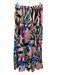 Oliphant Size XS Pink, Green & Multi Print Cotton Elastic Waist Tiered Skirt Pink, Green & Multi Print / XS