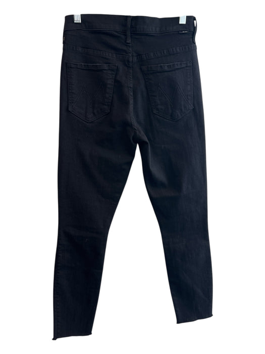 Mother Size 27 Black Cotton Blend Zip Fly High Waist 5 Pocket Skinny Jeans Black / 27