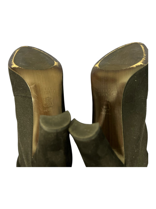 Stuart Weitzman Shoe Size 7.5 Black Suede Pointed Toe Over the Knee Heel Boots Black / 7.5