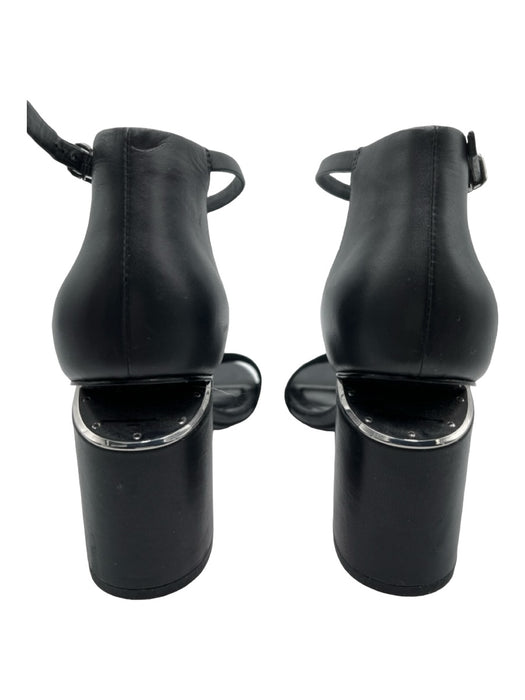 Alexander Wang Shoe Size 38 Black Leather Silver Hardware Open Toe Pumps Black / 38
