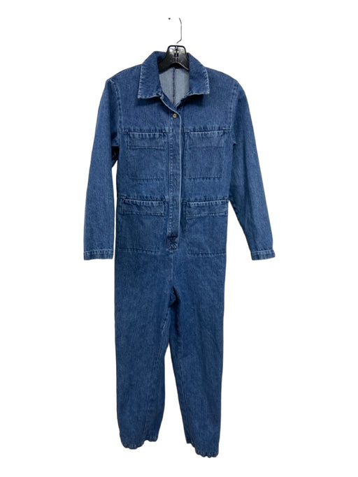 Ilana Kohn Size 0 Medium Wash Cotton Button Up Collar Pockets Jumpsuit Medium Wash / 0