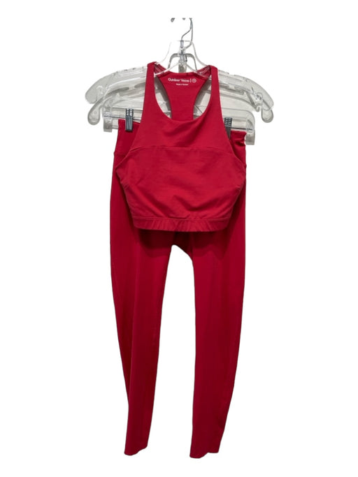 Outdoor Voices Size XS/S Red Nylon Blend Sleeveless Racerback 2 Piece Pant Set Red / XS/S