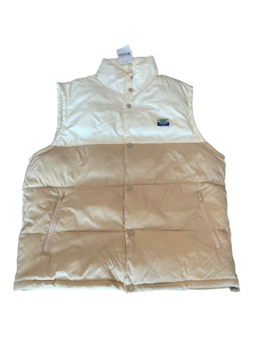 American Vintage NWT Size L Ecru Synthetic Solid Puffer Vest Men's Jacket L