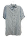 Theory Size XL Light blue Linen Solid Button Down Men's Short Sleeve XL