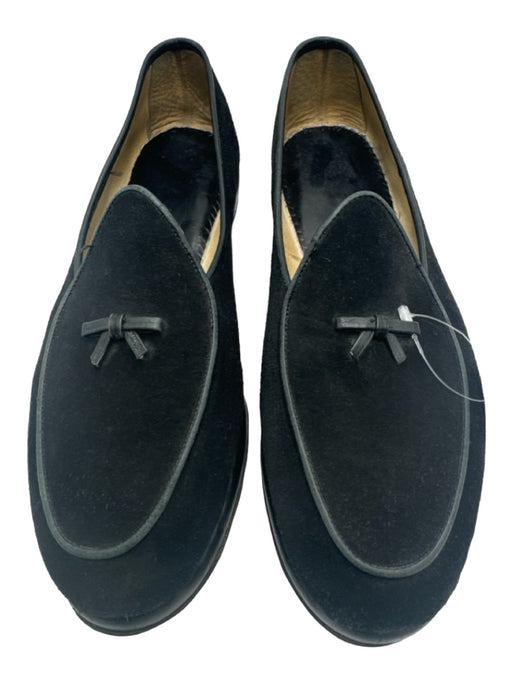 Belgian Shoes Shoe Size 9 Black Suede Solid Slip On Men's Shoes 9