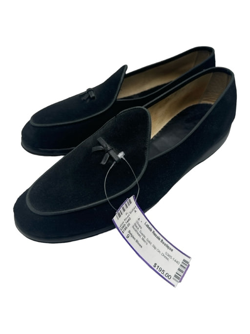 Belgian Shoes Shoe Size 9 Black Suede Solid Slip On Men's Shoes 9