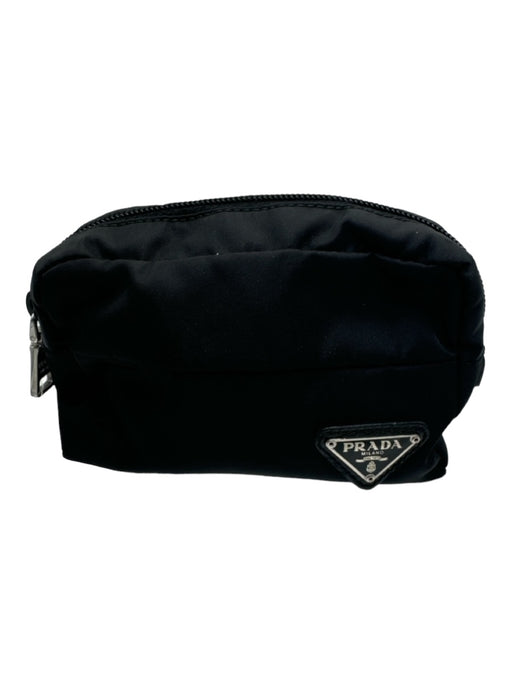 Prada Black Synthetic Solid Pouch Men's Accessories