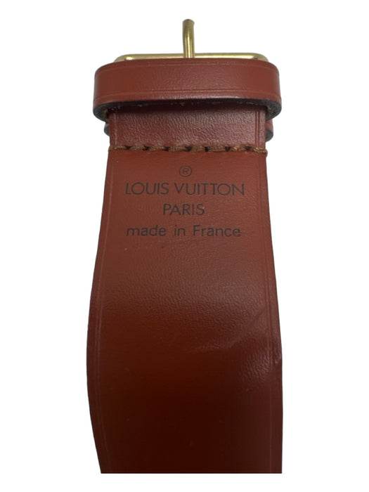 Louis Vuitton Brown Leather GHW Buckle Luggage Tag Other Brown