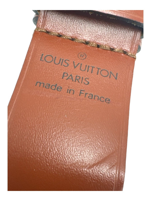 Louis Vuitton Brown Leather GHW Buckle Luggage Tag Other Brown