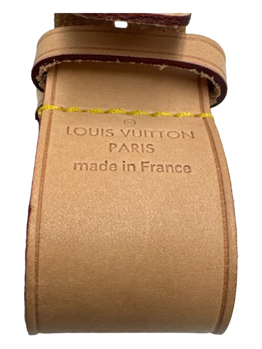 Louis Vuitton Beige Leather GHW Buckle Luggage Tag Other Beige