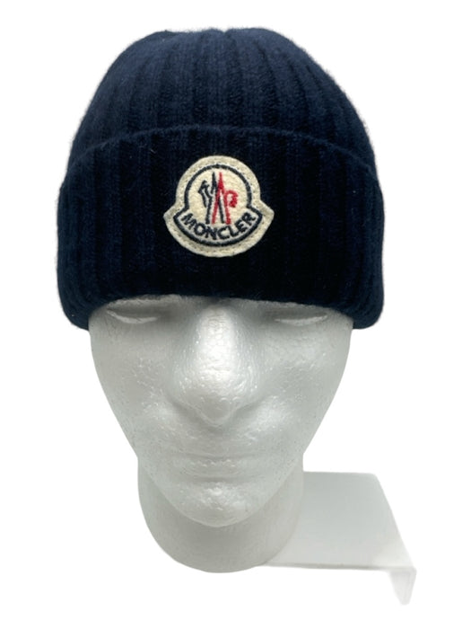 Moncler Navy Cashmere Solid Beanie Men's Hat