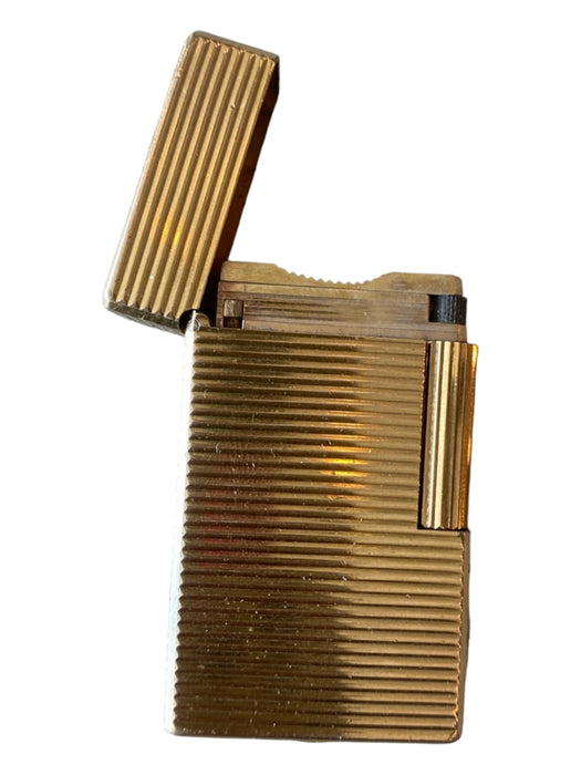 Dupont Gold Metal Ribbed Lighter Men's Accessories