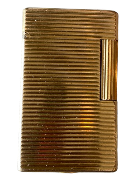 Dupont Gold Metal Ribbed Lighter Men's Accessories