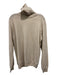 100% Cashmere Size Est L Tan Cashmere Solid Turtle Neck Men's Sweater Est L