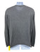 Valentino Size 50 Gray & Black Wool Blend logo Crew Men's Sweater 50