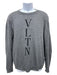 Valentino Size 50 Gray & Black Wool Blend logo Crew Men's Sweater 50