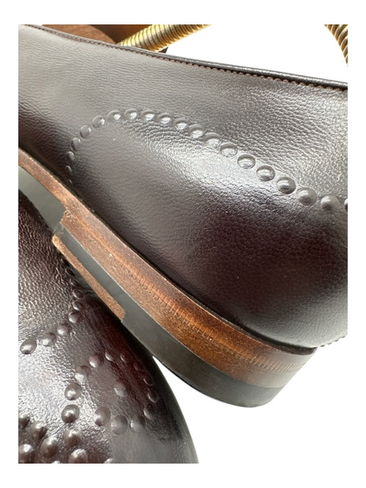 Gucci Shoe Size 8 Dark Brown Leather Solid Slip On Men's Shoes 8