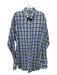 Sid Mashburn Size XL Blue & Beige Cotton Blend Plaid Button up Long Sleeve Shirt Blue & Beige / XL
