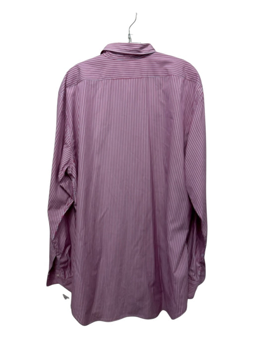 Sid Mashburn Size XL Red & White Cotton Striped Button up Long Sleeve Shirt Red & White / XL