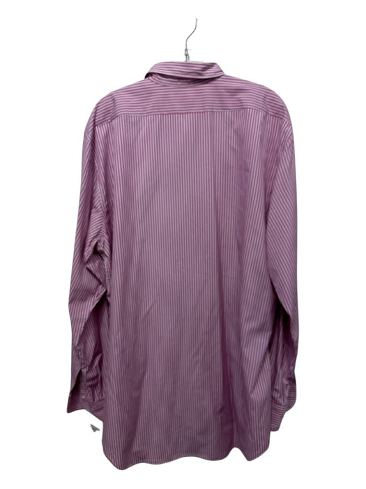 Sid Mashburn Size XL Red & White Cotton Striped Button up Long Sleeve Shirt Red & White / XL