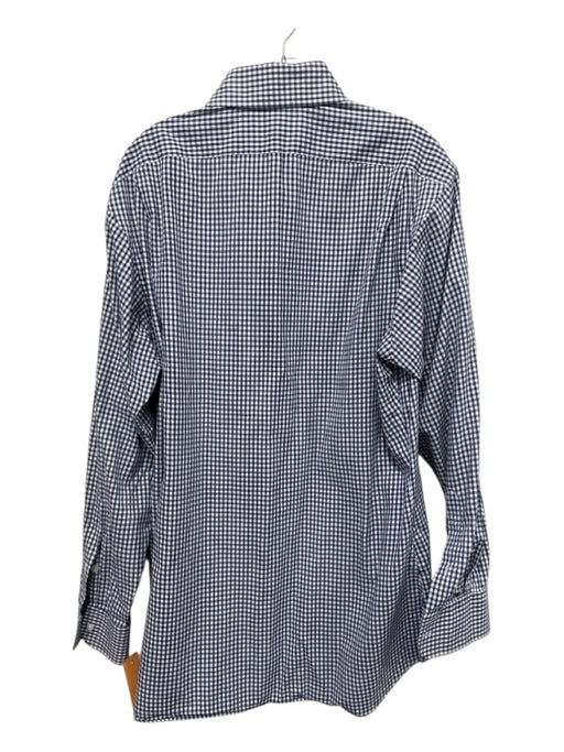 Miller Brothers Size Est L Blue & White Cotton Gingham Men's Long Sleeve Shirt Blue & White / Est L