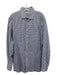 Miller Brothers Size Est L Blue & White Cotton Gingham Men's Long Sleeve Shirt Blue & White / Est L
