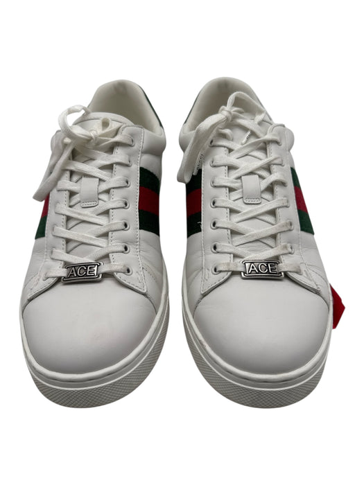 Gucci Shoe Size 8 White Leather Solid Sneaker Men's Shoes White / 8