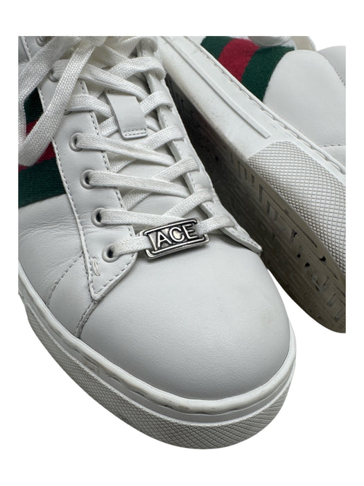 Gucci Shoe Size 8 White Leather Solid Sneaker Men's Shoes White / 8