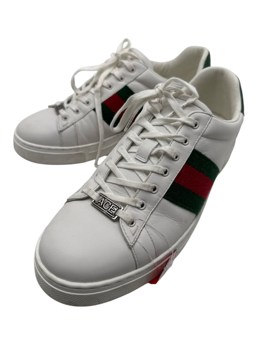 Gucci Shoe Size 8 White Leather Solid Sneaker Men's Shoes White / 8