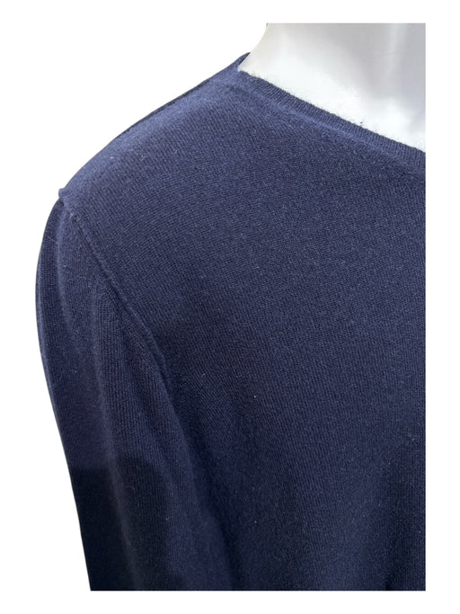 Marni Size 48 Blue Wool Solid V Neck Men's Sweater Blue / 48