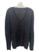 Prada Size 44 Dark Gray Wool Blend Solid V Neck Men's Sweater Dark Gray / 44