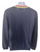 Gucci Size Est S Blue Wool Blend Solid Collar Detail V Neck Long Sleeve Shirt Blue / Est S