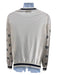 Gucci Size Est M Beige & Navy Wool Blend Plaid V Neck Men's Sweater Beige & Navy / Est M