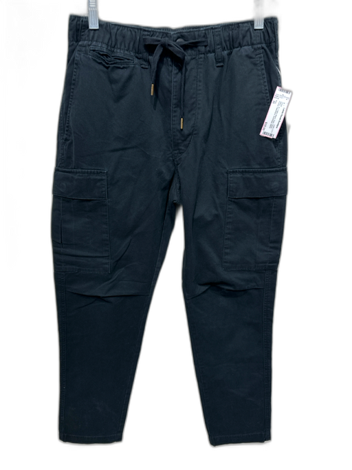 Polo Size 30 Black Cotton Blend Solid Cargo Pocket Waistband Men's Pants Black / 30