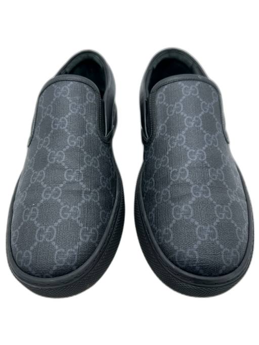 Gucci Shoe Size 8 Black Leather Guccissima Sneaker Men's Shoes Black / 8