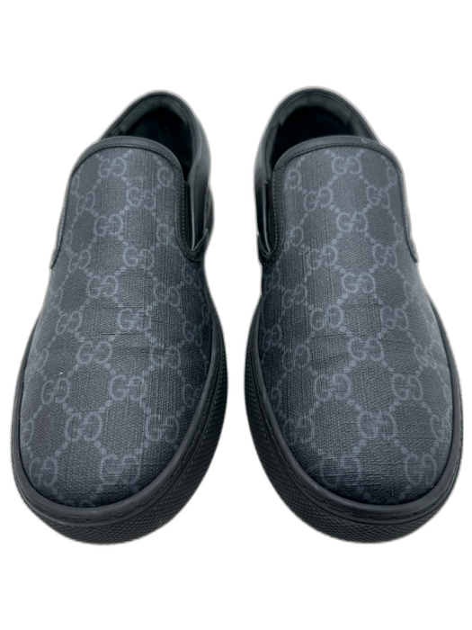 Gucci Shoe Size 8 Black Leather Guccissima Sneaker Men's Shoes Black / 8