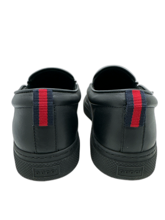 Gucci Shoe Size 8 Black Leather Guccissima Sneaker Men's Shoes Black / 8